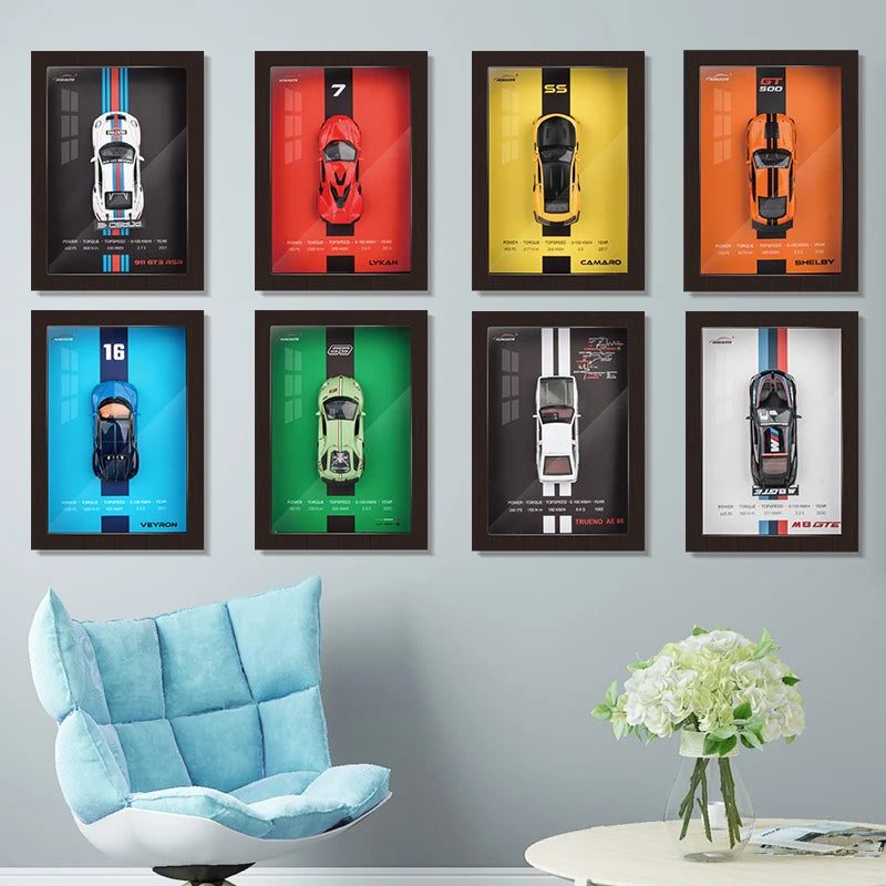 Buggati 3d Car Frame Wall Art