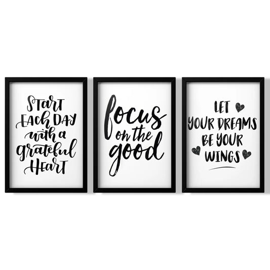 Quotes Frame Set Of 3 | Wall Art