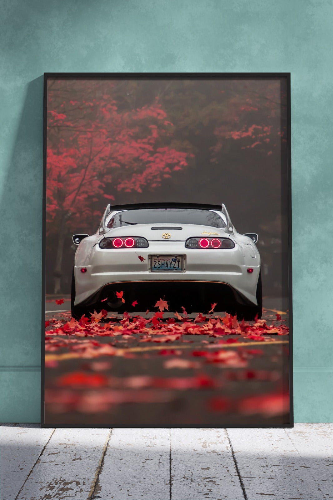Toyota Supra In Autumn | Car Poster Wall Art