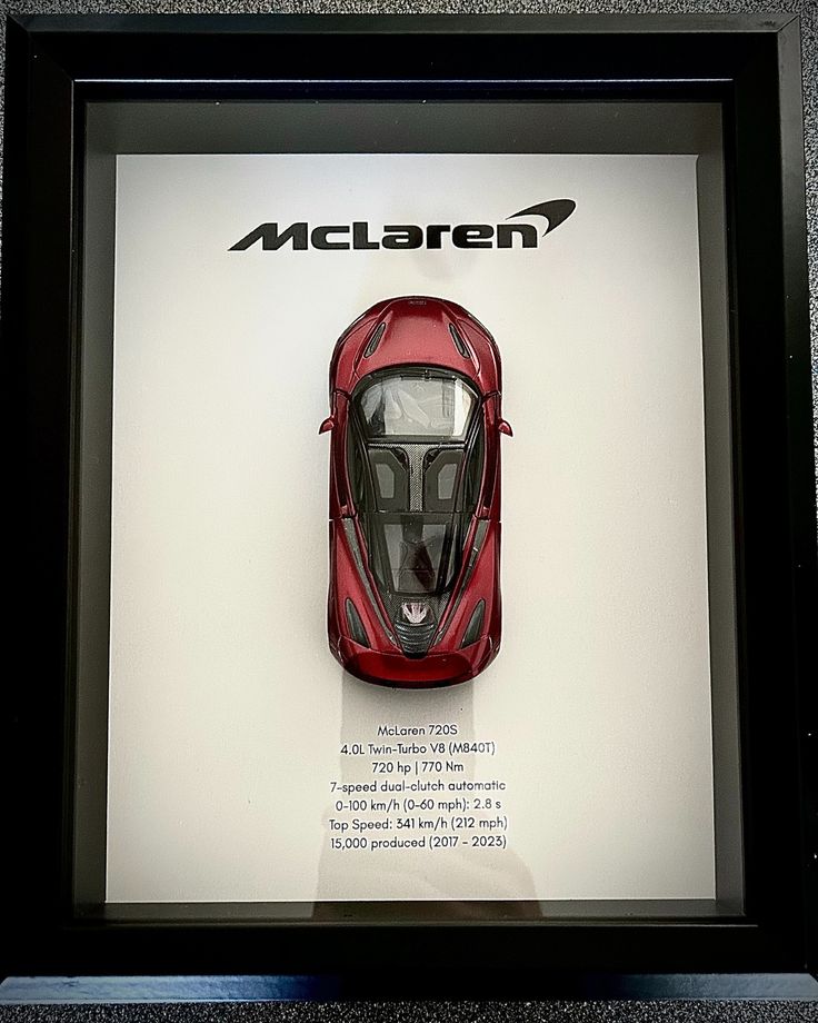 McLaren 3D Car Frame Wall Art
