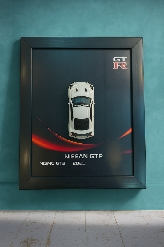 Nissan GTR 3D Car Frame Wall Art